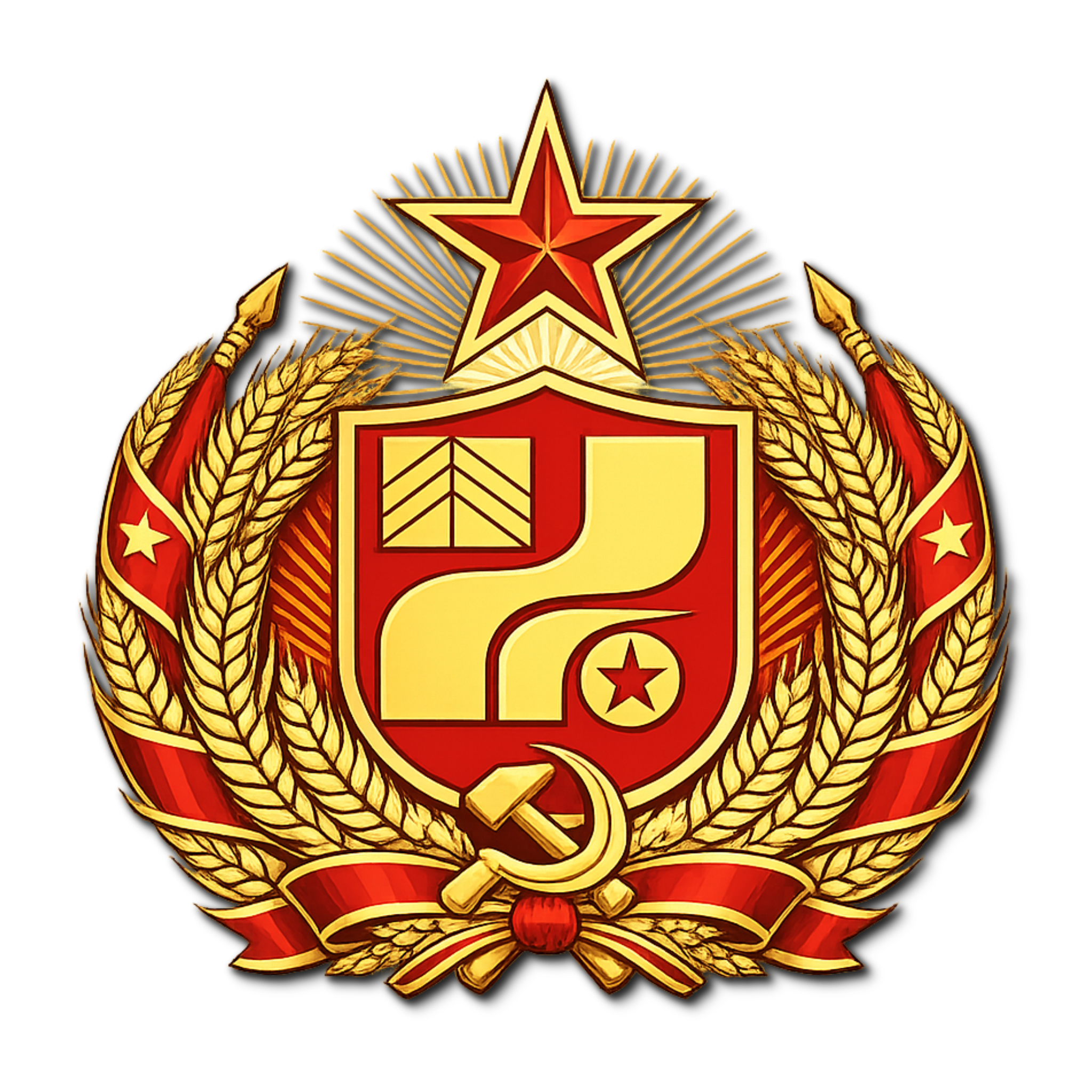 栃ノ木人民心章。栃木社會主義共和國の國章